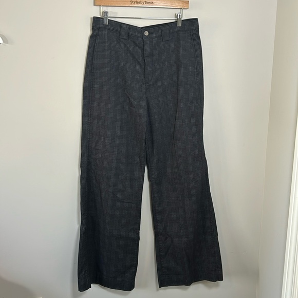 AG Tailored Deven Pant High Rise Ultra Wide Leg Trouser Plaid Sz 30 NEW - Picture 5 of 12